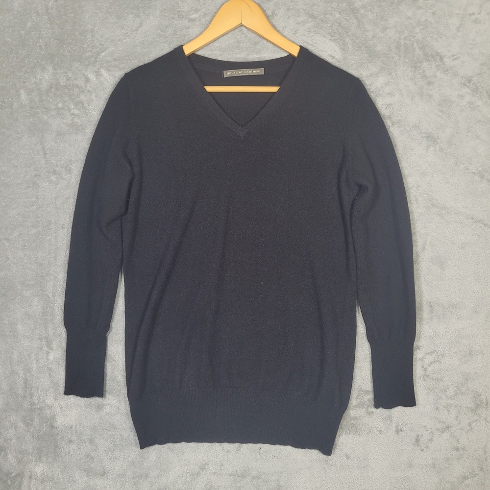 House of Cashmere Sweater Mens Small V Neck Pullover Burlington Cashmere